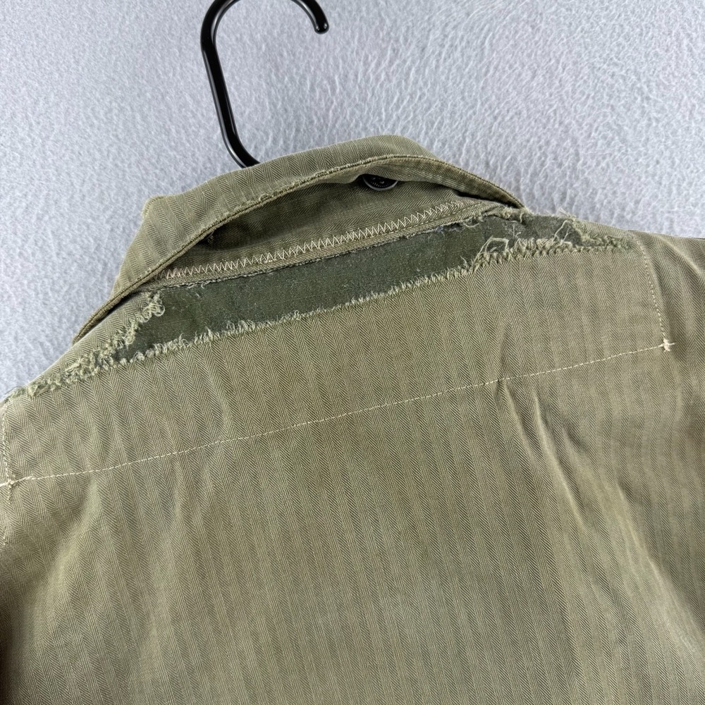 40s HBT Jacket Coat Mens Fits Medium 22x29" M-43 WWII Green 13 Star Buttons - Picture 9 of 16